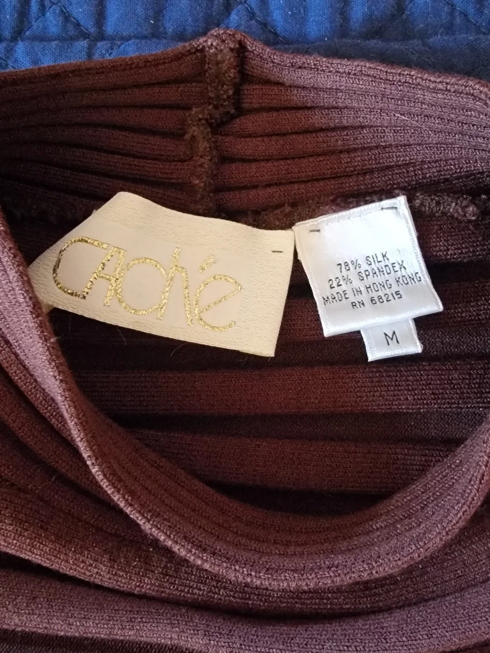 Cache Ribbed Two-Piece Set in Chocolate Brown - Picture 5 of 6